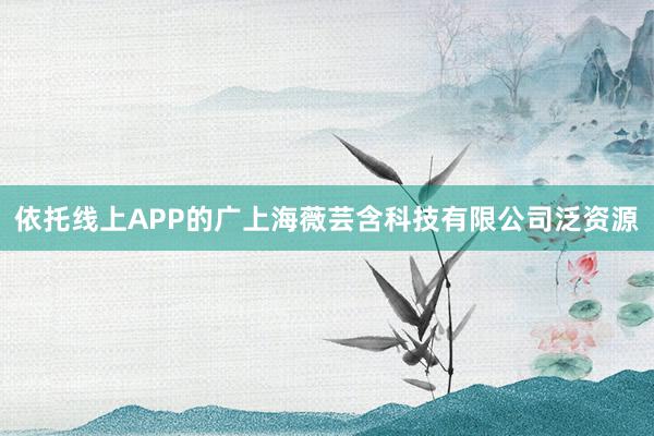 依托线上APP的广上海薇芸含科技有限公司泛资源